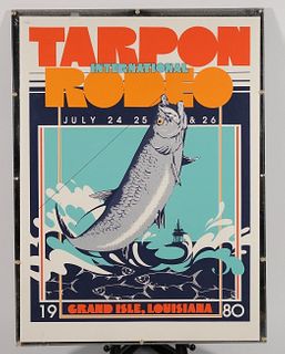 1980 Grand Isle Tarpon Rodeo Poster