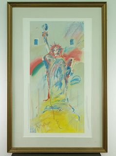 Peter Max 'Statue of Liberty', Litho w/Blind Stamp