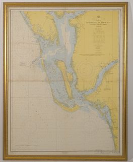 Framed Nautical Map Florida Gulf Coast