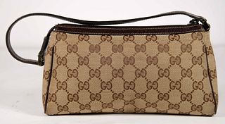 Small Gucci Wristlet in Monogrammed Canvas