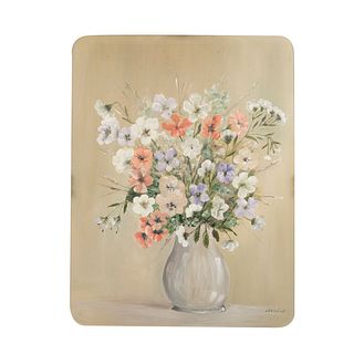 M.A. Estañol. Bouquet. Firmado. Óleo sobre tela. Enmarcado. 90 x 70 cm.