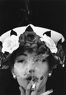 William Klein (1928)  - Hat + 5 Roses, Paris, 1956