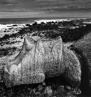 Michael Kenna (1953)  - Moai, Study 6, Easter Island, Chile, 2000