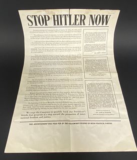 Stop Hitler Now Poster