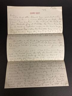 Letter from Elaine after meeting John Steinbeck