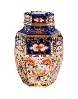 Royal Crown Derby Covered Tea Caddy
