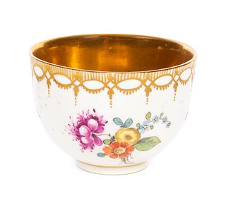 Meissen Handless cup with Gold interior marked