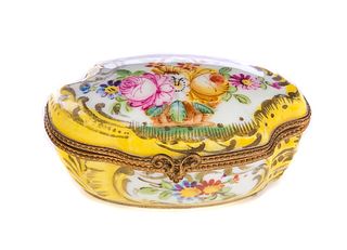 French Serves Porcelain Box marked