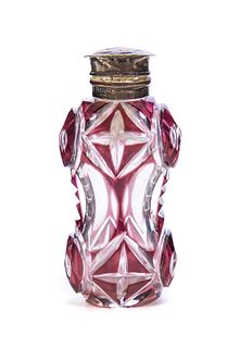 Ruby cut to clear scent bottle