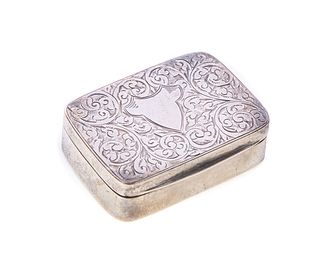 English Sterling Silver Snuff Box
