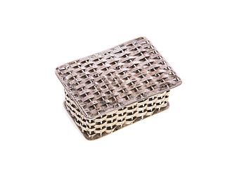 Sterling Silver Basket weave Box Mexico