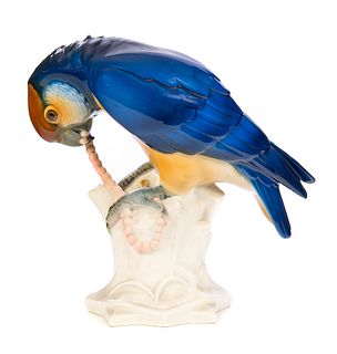 Schwarzburger porcelain Bird figurine signed