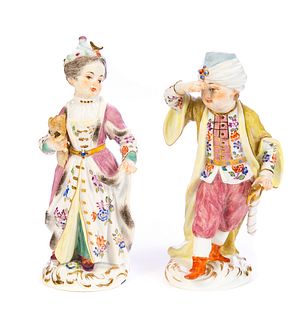 Pair Meissen Figurines boy and girl 2571 2518 134