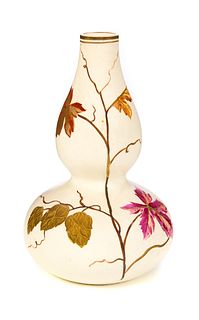 Wedgwood Vase Gold Applied Leaves