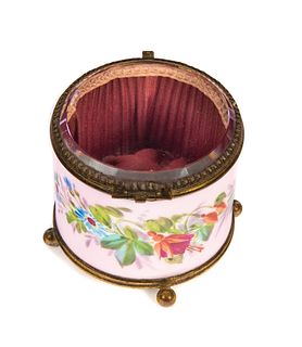 Porcelain Hand Painted Jewelry Casket