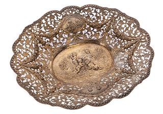1800s Silver Bowl with Gold Wash - Holland
