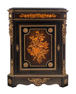 Antique Bronze mounted Napoleon Style Cabinet with
