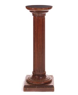 Fluted Mahogany Pedestal