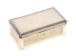 Ivory and Silver Jewelry Casket