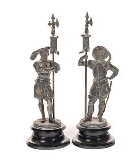 Pair of Ansonia Figural Clock Statues