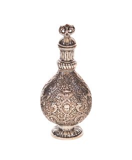 European .800 Carved Silver Perfume
