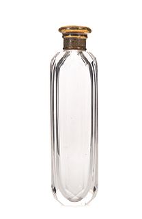 Faceted Perfume Bottle With Engraved Lid