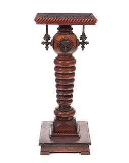 Hunzinger Victorian Pedestal with Bronze Owl