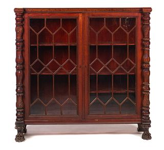 Acanthus Carved Empire Bookcase