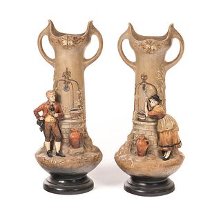 Pair Of Amphora Vases