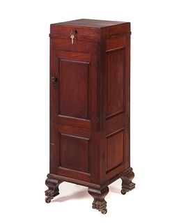 Mahogany Claw Footed Doctors Cabinet