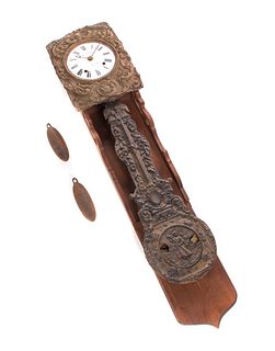 French Morbier Wag On Wall Clock Mechanical  Pendulum