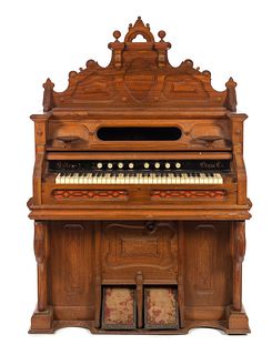 Walnut Victorian Pump Organ