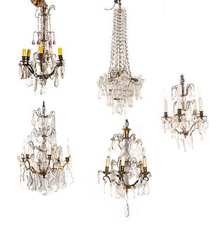 5 Antique Baccarat Crystal Chandeliers