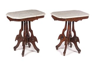 2 Victorian Marble Top tables