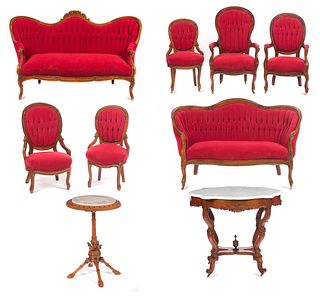 9 Piece of Victorian Parlor Furniture