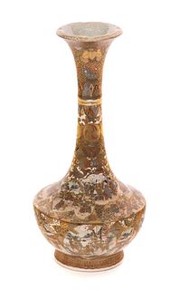 Early Unmarked Japanese Satsuma Vase