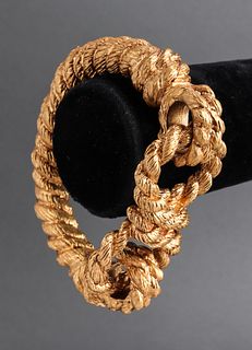 Nina Ricci Gold-Tone Rope Motif Bracelet
