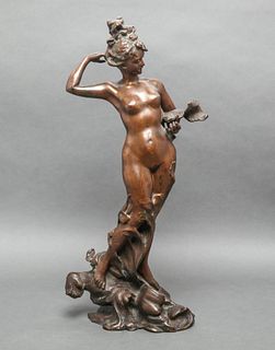 Anton Nelson Bronze Art Nouveau Figural Sculpture