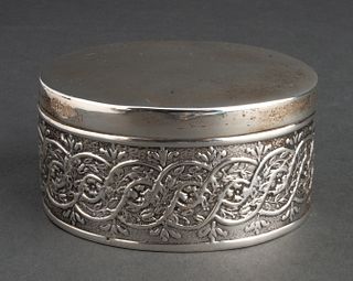 Sterling Silver Oval Covered Box