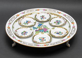 Judaica Herend Porcelain Passover Seder Plate