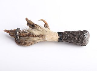 Silver Taxidermy Turkey Foot  Brooch
