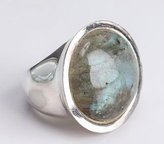 Robert Lee Morris Silver & Labradorite Stone Ring