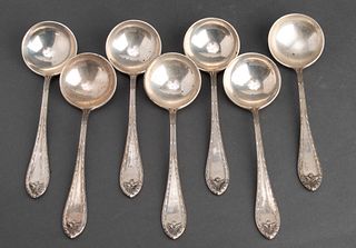 Dominick & Haff Sterling Silver Boullion Spoons, 7