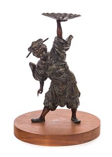 Japanese Meiji Period Bronze Warrior Sculpture