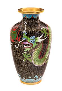 Chinese Cloisonné Dragon Vase