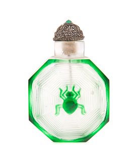 Peking Cameo Glass Spider Snuff Bottle