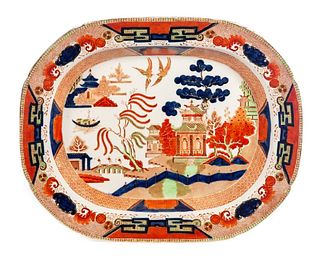 English Staffordshire Imari Platter