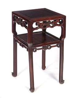 Chinese rosewood tier alter side table