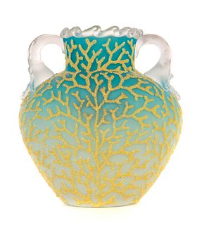Stevens & Williams Coralline Vase
