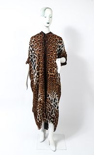 Yves Saint Laurent Silk Leopard Caftan